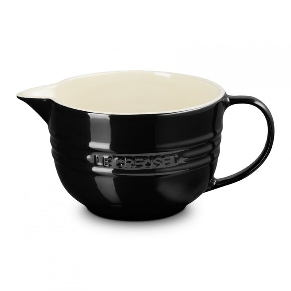 NEW Le Creuset Stoneware Batter Mixing Bowl 2 qt. Black Onyx - Picture 1 of 8